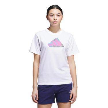 Imagem de Camiseta Adidas Estampada de Colagem Diy Feminina-Feminino