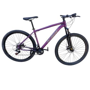 Imagem de Bicicleta Aro 29 KSW XLT 24 V MTB Index Disco Mecânico Suspensão 80mm Unissex (Violeta/Prata, 15)
