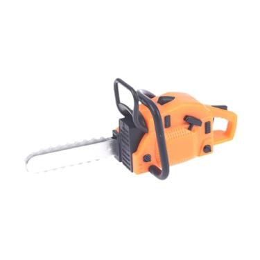 Imagem de Kokiya Mini Motosserra Cortadora de Grama em Escala 1/12 - Acessórios DIY - - Miniatura de Ferramenta de Paisagismo para Exposição em Vitrine -, Motosserra Laranja