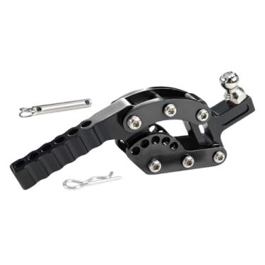 Imagem de menolana Engate de reboque para RC Crawler 1:10 ou 1:8 - Adereços fotográficos realistas - Escultura em miniatura de metal para garagem de carros, Preto