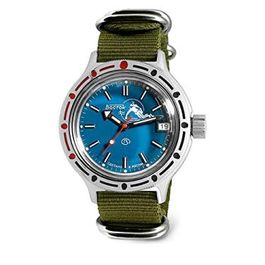 Imagem de Relógio de pulso masculino VOSTOK Scuba Dude anfíbio automático 420059 pulseira verde B