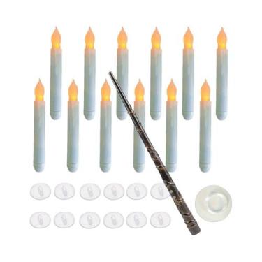 Imagem de Velas Flutuantes LED Controladas Remotamente Inspiradas Na Varinha De 