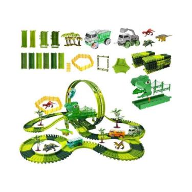 Imagem de Pista De Corrida De Dinossauro Que Brilha No Escuro, Carro Flexível Pa