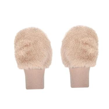 Imagem de Colaxi Luvas de golfe de inverno para treino, luvas de golfe de meio dedo, elegantes e modernas para clima frio, com tela sensível ao toque, grossas e, Cáqui