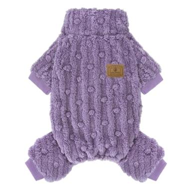 Imagem de XPUDAC Camisola para Cães, Roupas de Inverno para Cães Pequenos E Médios, Menina E Menino, Pijamas de Lã Ultra Macios E Quentes para O Inverno E O Natal (Roxo-Grande)