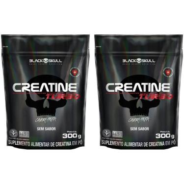 Imagem de Creatina Mono-hidratada Black Skull Creatine Turbo - em Pó 300g 2 Unidades-Unissex