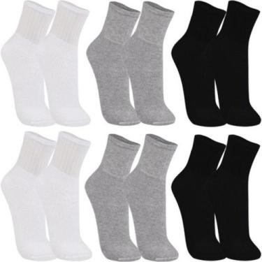 Imagem de Kit 6 Pares Meia Cano Médio Trifil Original Esportiva Atoalhada  Algod