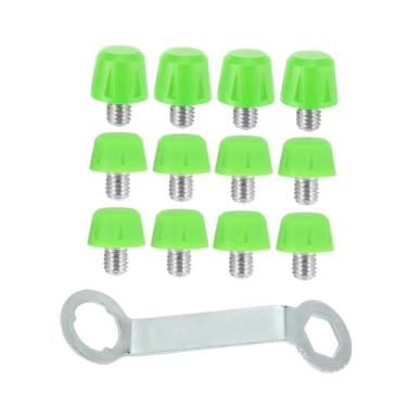 Imagem de YIJU 12x Travas para Chuteiras de Futebol, Acessórios para Calçados de Atletismo, Travas Antiderrapantes para Chuteiras de Rugby, Parafusos de Reposição, Verde