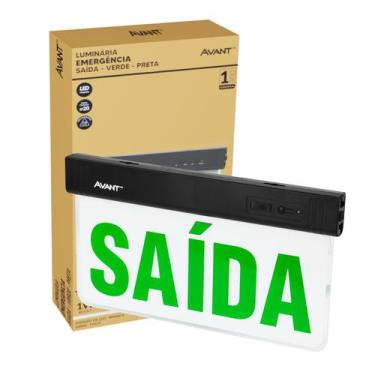 Imagem de Placa Sinalização Saída 6000k Led 1 Lado Bivolt 1w Verde - Avant - no 