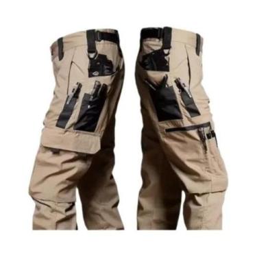 Imagem de Calças Cargo Táticas Impermeáveis Masculinas Com Múltiplos Bolsos, Res