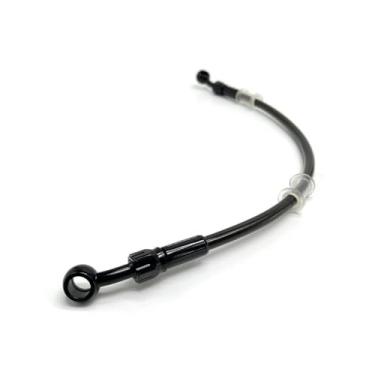 Imagem de Linha de mangueira de óleo de freio com banjo rotativo de 360 graus apto para ATV Pit Dirt Street Racing Bike Mangueira de freio de motocicleta Linha de freio trançada de aço inoxidável Linha de freio