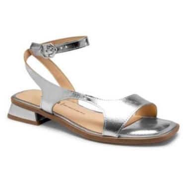 Imagem de Sandália Feminina Salto Bloco Prata Dakota Y8873-0005-Feminino