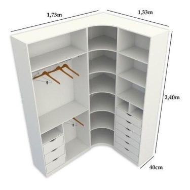 Imagem de Kit Closet Armário Colmeia Cabideiro M90 (expositor, Roupa) - VETORIAL