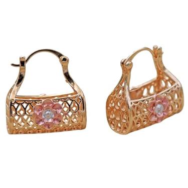 Imagem de Vuskdtei Brincos femininos banhados a ouro 18 K, brincos hipoalergênicos de zircônia cúbica, brincos elegantes para lustre, joias modernas, One Size, Latão, Zircônia cúbica