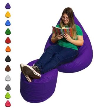 Imagem de Puff Pera Gigante C/ Apoio De Pés Enchimento Material Sintético - Merc