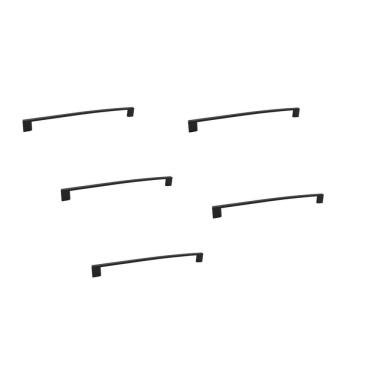 Imagem de Kit 5 Puxador Preto Fosco Il 950 Italy Line Metal 224Mm