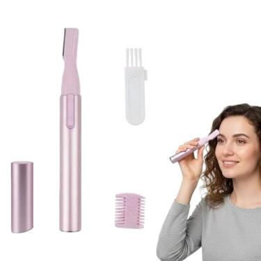 Imagem de Aparador de pelos de orelha e nariz - Aparador profissional de pelos de orelha e nariz, alimentado por bateria, design de lâmina dupla para facilitar a limpeza, prata