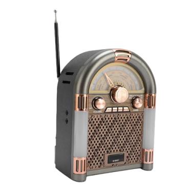 Imagem de Luocute Rádio Com Alto-falante retrô, Alto-falante Portátil Sem Fio Com Decoração Vintage Com 5.0, Reprodução de Cartão USB TF, para Casa, Cozinha, Quarto, Escritório, Acampamento (Plugue UE 220V)