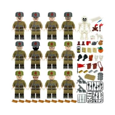 Imagem de Brinquedos De Blocos De Montar Em Forma De Bonecos Humanoides Miniatur