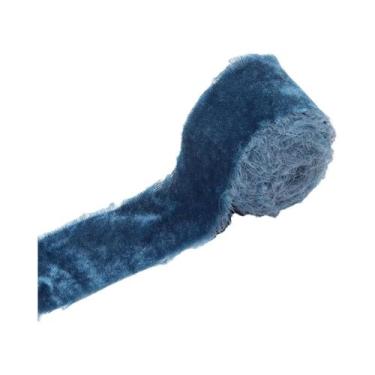 Imagem de Fita De Veludo De Seda Com Bordas Desfiadas De 4cm Para Convites De Ca