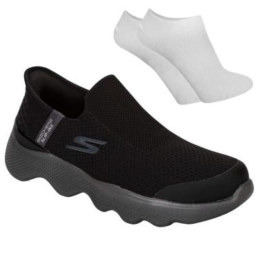 Imagem de Kit Tênis Skechers Go Walk Massage Fit Masculino + Par De Meia