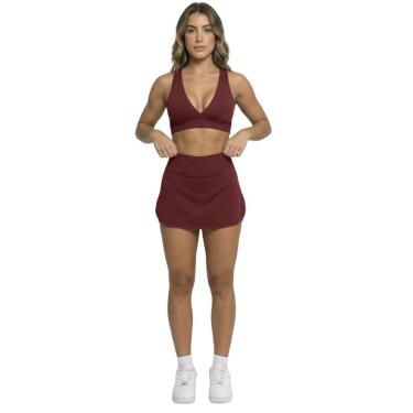 Imagem de Conjunto Top Bojo e Short Saia Vekyo Roupas para Academia Treino Moda Fitness Musculação-Feminino