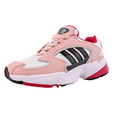 Imagem de Tênis casual feminino Adidas Falcon 2000 Fu9588, White/Black/Pink, 7