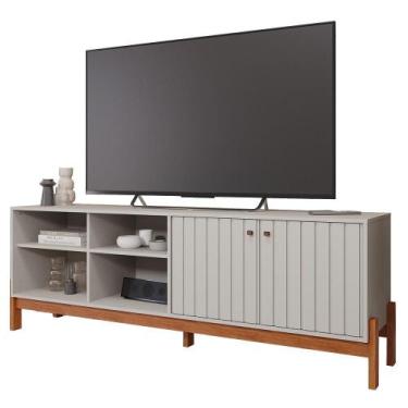 Imagem de Rack Bancada Holanda 185cm para TV até 60 - Permóbili, Off White/Cinam
