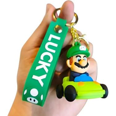 Imagem de Chaveiro 3d Luigi Mario Kart Coleção Personagem Acessório Chave Carro 