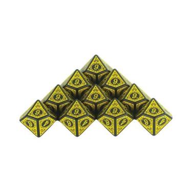 Imagem de Conjunto De Dados De Plástico D10 Com 10 Lados, 10 Peças, Para Jogos D