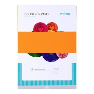 Imagem de Papel Color Pop Laranja Puro Mimo - A4 - 180 gr - 25 unds