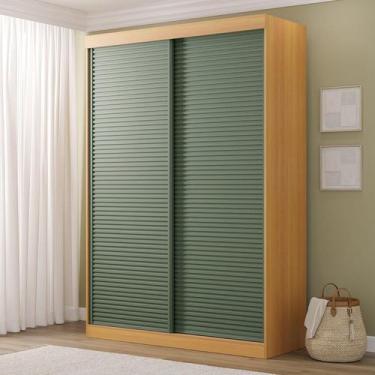 Imagem de Guarda-Roupa 2 Portas Ripadas Samambaia CabeCasa MadeiraMadeira Carval