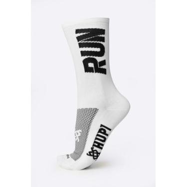 Imagem de Meia Hupi Run para corrida Branco/Preto, Branco, Preto