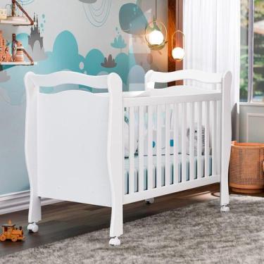 Imagem de Berço Mini Cama Grade Móvel Alvin New Branco - J&A Móveis