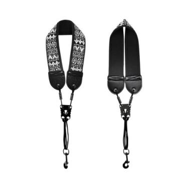 Imagem de Correia De Pescoço Ajustável Bordada Para Saxofone Soprano, Alto E Ten