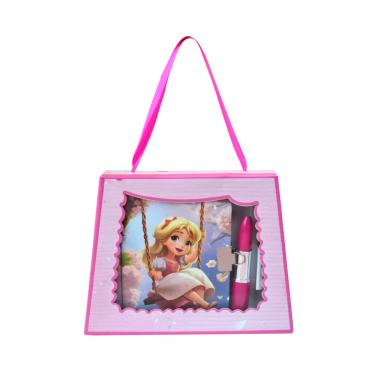 Imagem de Diário Da Menina Com Cadeado E Caneta Batom 56 Folhas