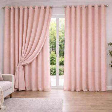 Imagem de Cortina Linho Premium com Forro Microfibra Luxuosa 3 x 2,40/2,50/2,60/