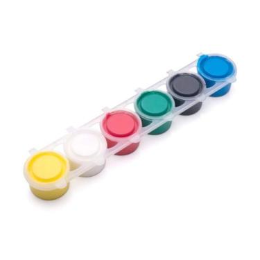 Imagem de Caixa de Tinta Guache Escolar com 6 Cores (15ml por pote) Leo&Leo Leon