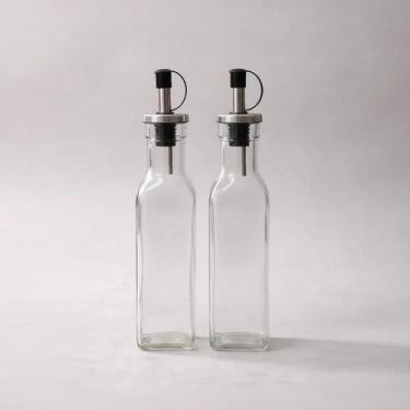 Imagem de Azeiteira Vinagreira Kit 2 Peças Vidro 250ml Bico Dosador - Fratelli