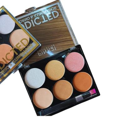 Imagem de Paleta de Cores Contorno e Iluminador Addicted Pink 21 Color - 3 contorno e 3 iluminador - PANAMI