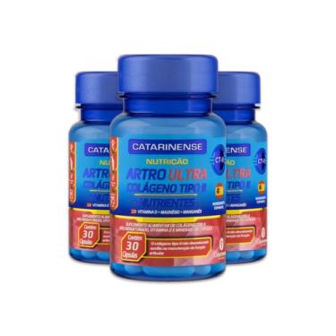 Imagem de Kit 3 Artro Ultra Colágeno Tipo II 30 Catarinense Cápsulas
