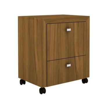 Imagem de Armário para Home Office ME4112 com Rodízios Amendoa 13 Tecno Mobili, 