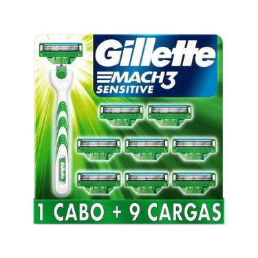 Imagem de Aparelho de Barbear Gillette Mach3 Sensitive + 9 cargas, 1