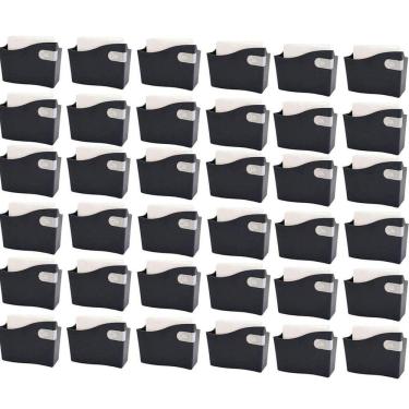 Imagem de Kit 36 Suporte Porta Guardanapo Médio 14cm Brinox Preto Padaria Mesa Restaurante Bar