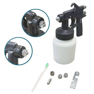 Imagem de Pulverizador de Pintura Ar Comprimido Baixa Pressão Bico 1.3mm Copo 600ml Importway IWPPAD-1B