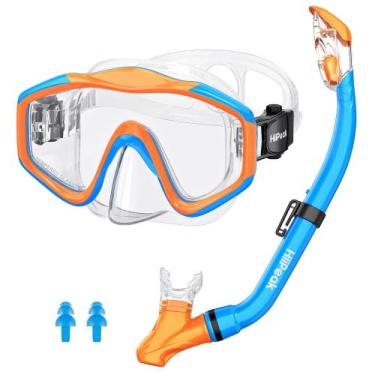 Imagem de Equipo de Snorkel HiiPeak para Niños de 6 a 14 Años - Azul-Naranja