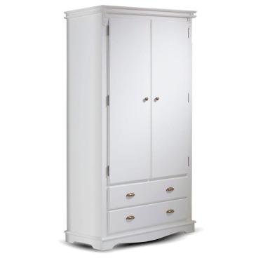 Imagem de Guarda Roupa Solteiro 2 Portas e 2 Gavetas Manchester 2054 Linz Móveis - Branco
