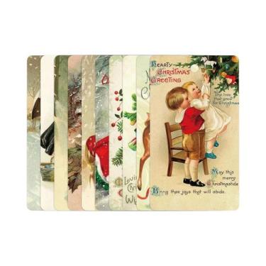 Imagem de Etiquetas De Presente Vintage Feliz Natal 50un. Cartões De Embrulho Pr