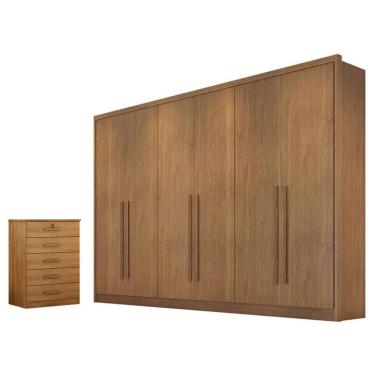 Imagem de Guarda Roupa Casal Livorno e Gaveteiro Suiça Cumaru 23 - Novo Horizonte
