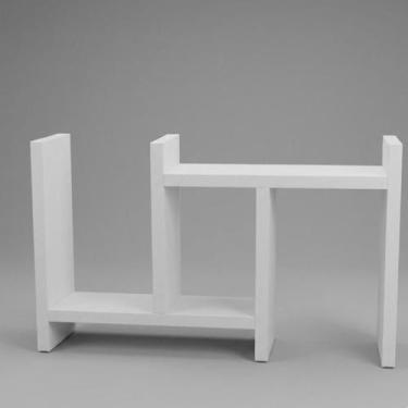 Imagem de Nicho Organizador De Mesa Extensível Em Mdf Branco Cód.833 - KLITHOVIT